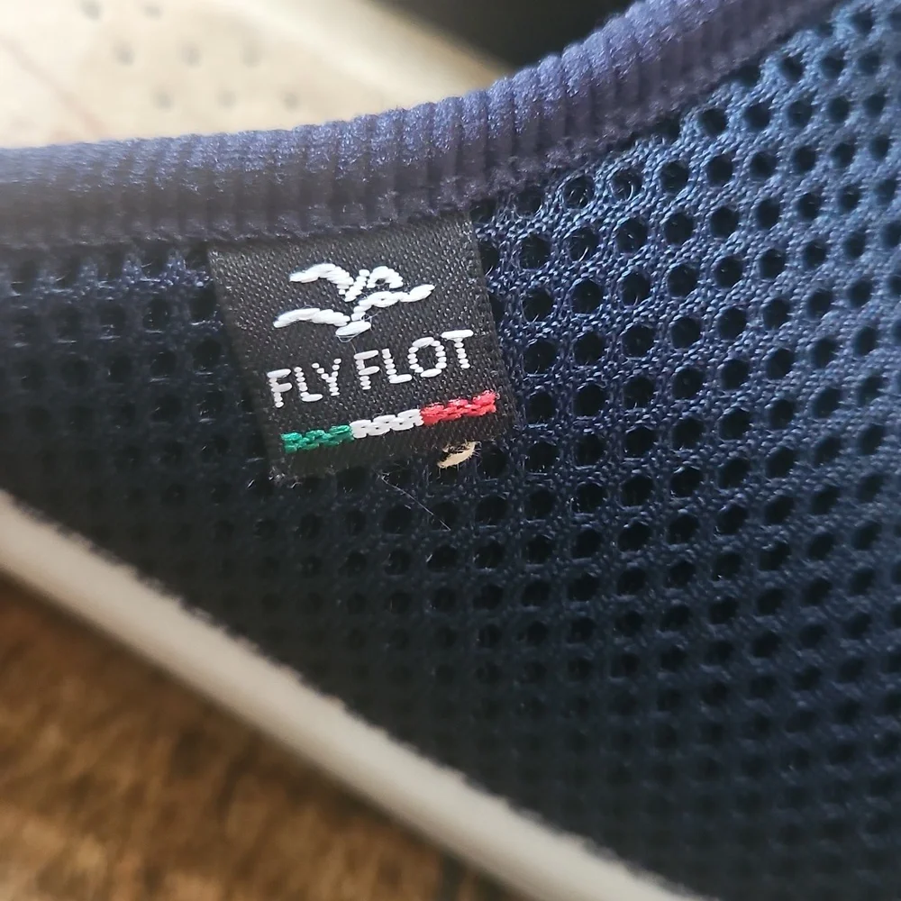 Fly Flot Women's Navy Blue Slide Sandals.‎ Made In Italy